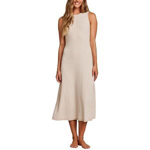 Barefoot Dreams Womens  Pointelle Tank Dress, Silver